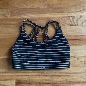 VICTORIAS SECRET SPORT Strappy Striped Sports Bra S